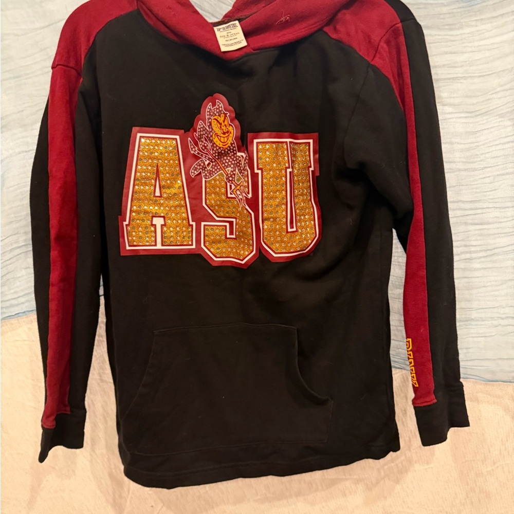 PINK Victoria's Secret Red and Black Hoodie